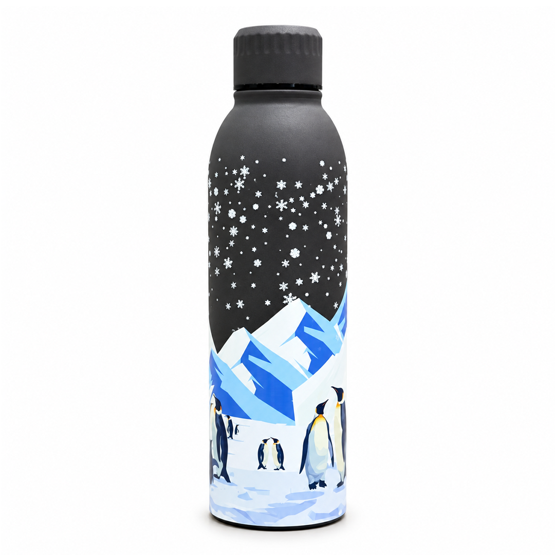 Splash Antarctic Penguin Shores Garden UV Printed Vacuum Bottle | 6 Hours Hot & 12 Hours Cold