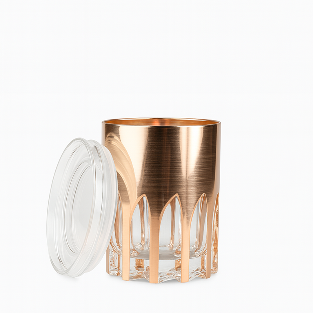 4" Diamond Canister with Airtight Lid x Eva - Rose Gold