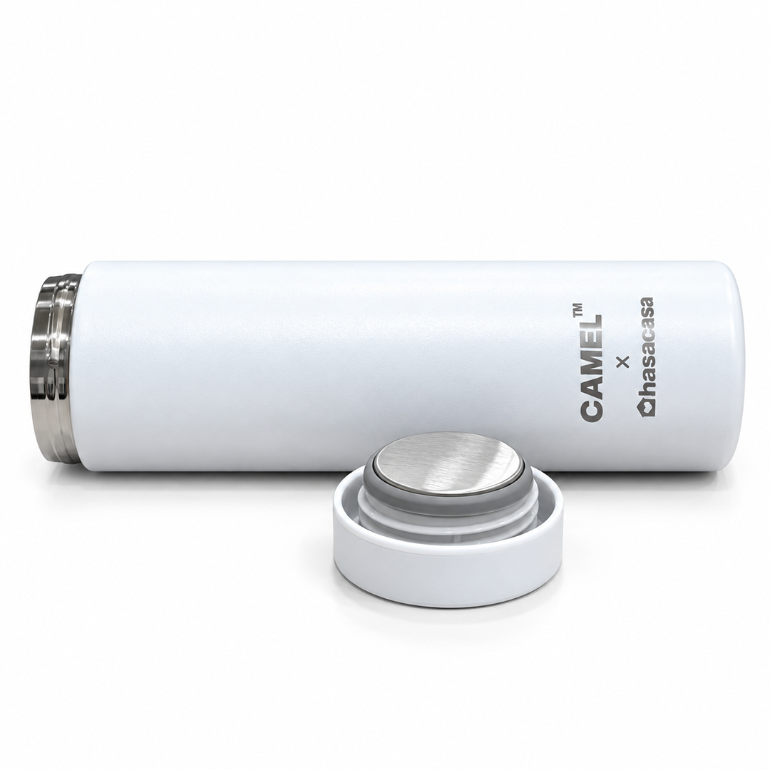 Ample Pocket Size Mini Vacuum Flask - White