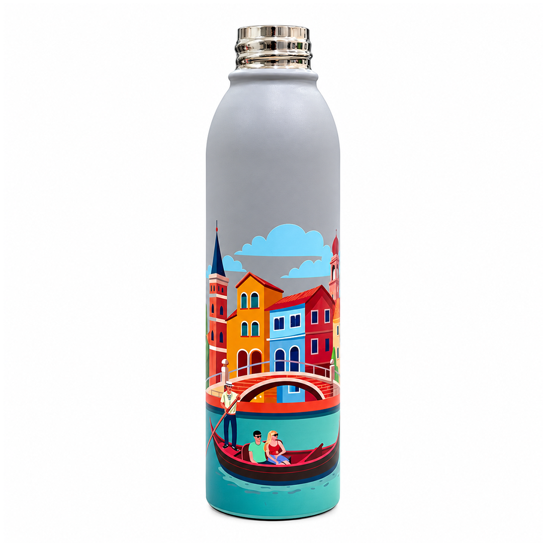Splash French Riviera Escape UV Printed Vacuum Bottle | 6 Hours Hot & 12 Hours Cold