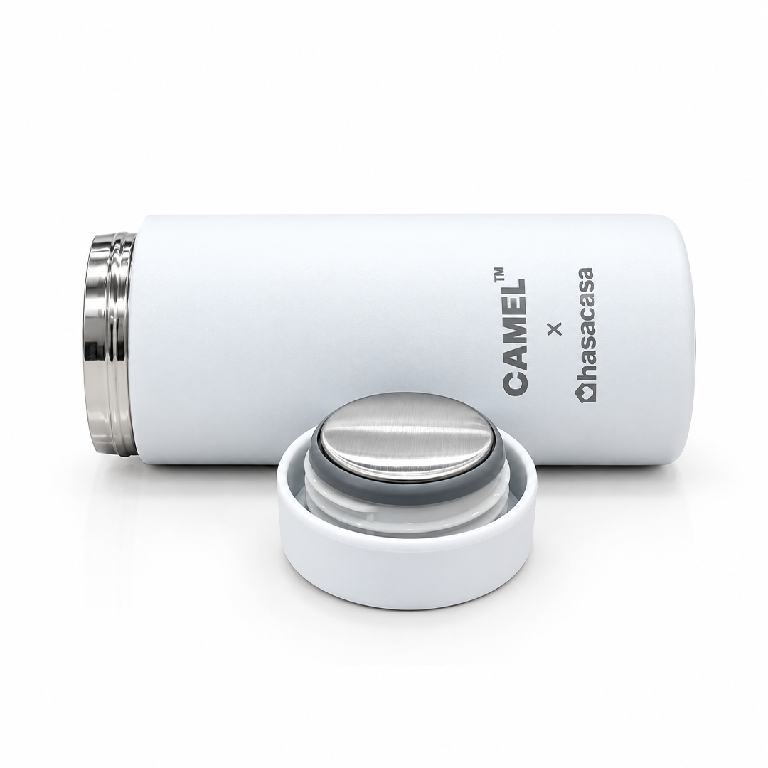Ample Pocket Size Mini Vacuum Flask - White