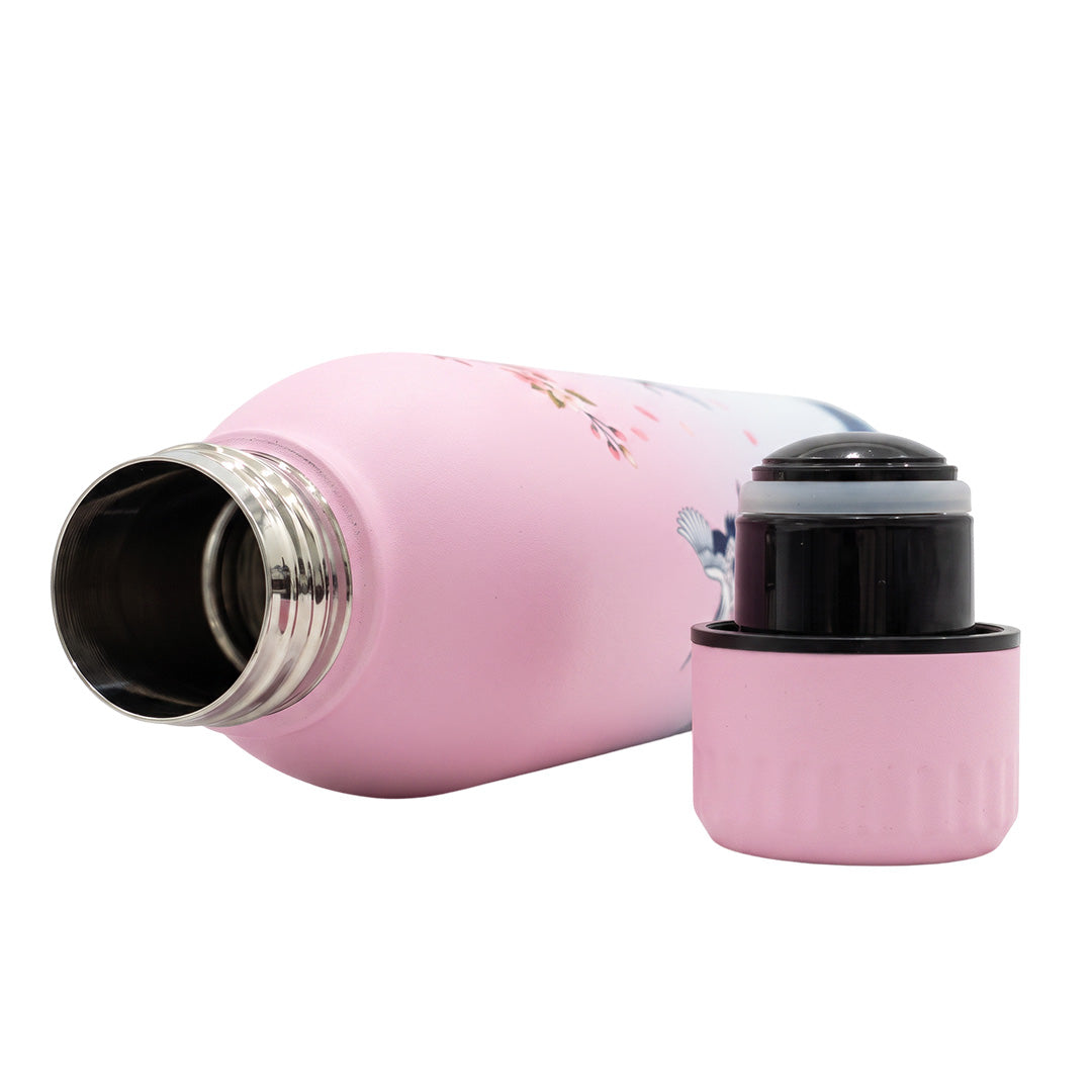 Splash Japan Cherry Blossom UV Printed Vacuum Bottle