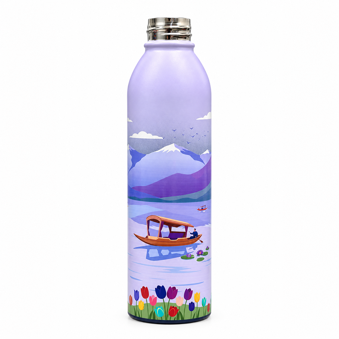 Splash Kashmir’s Tulip Garden UV Printed Vacuum Bottle | 6 Hours Hot & 12 Hours Cold