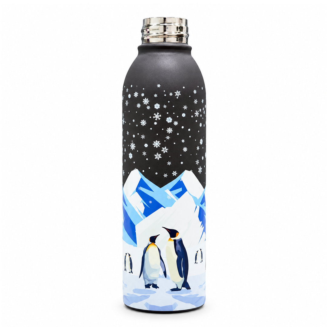 Splash Antarctic Penguin Shores Garden UV Printed Vacuum Bottle | 6 Hours Hot & 12 Hours Cold