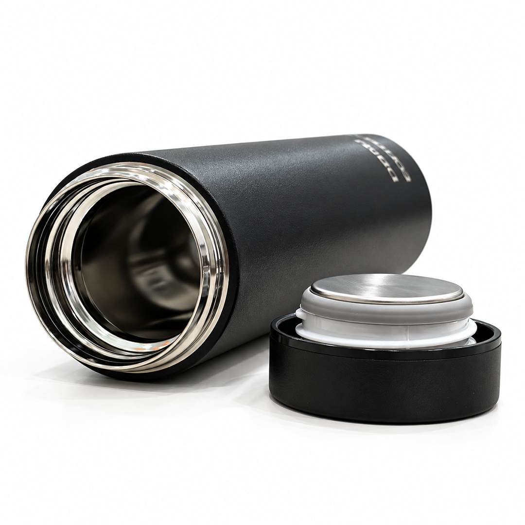 Ample Pocket Size Mini Vacuum Flask - Black