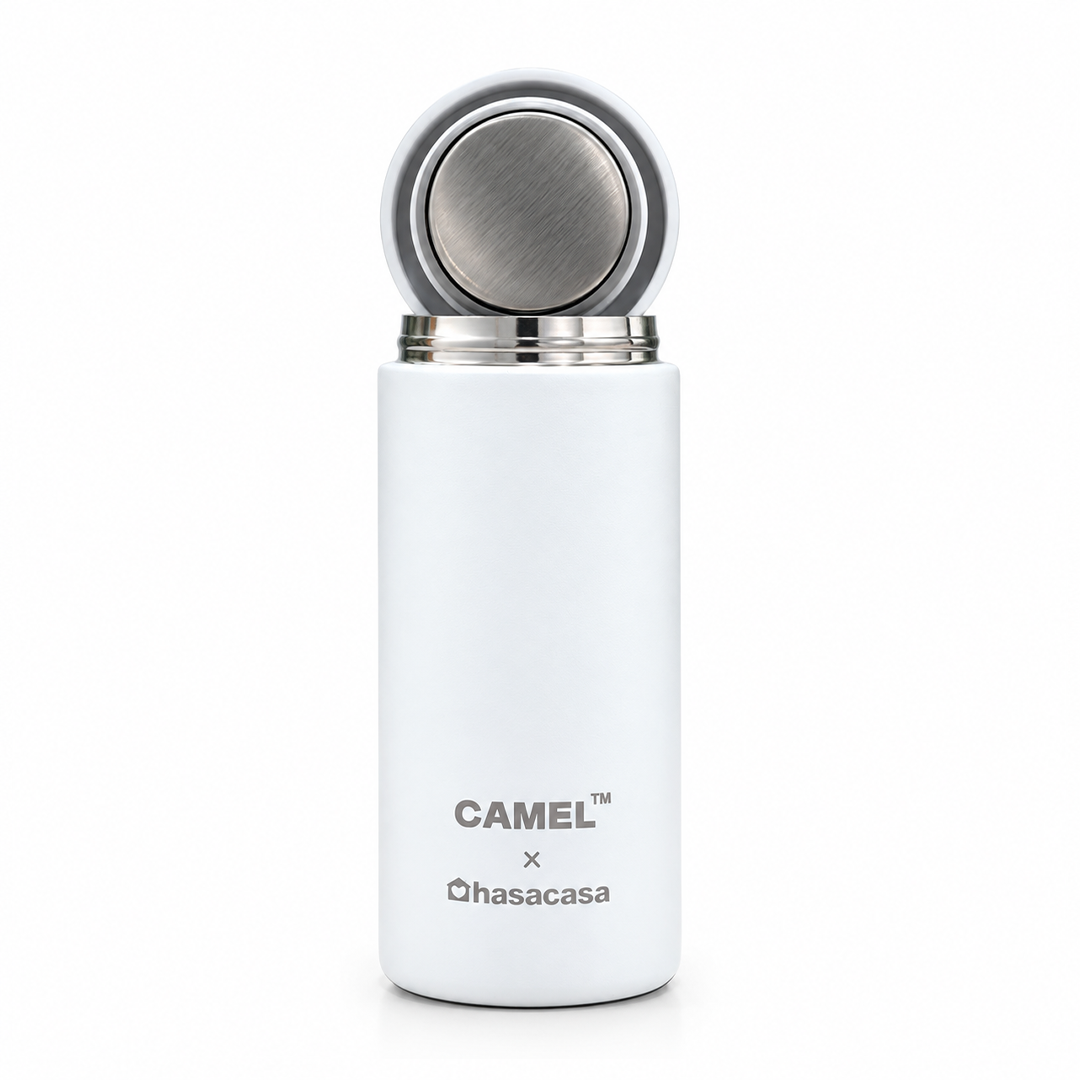 Ample Pocket Size Mini Vacuum Flask - White