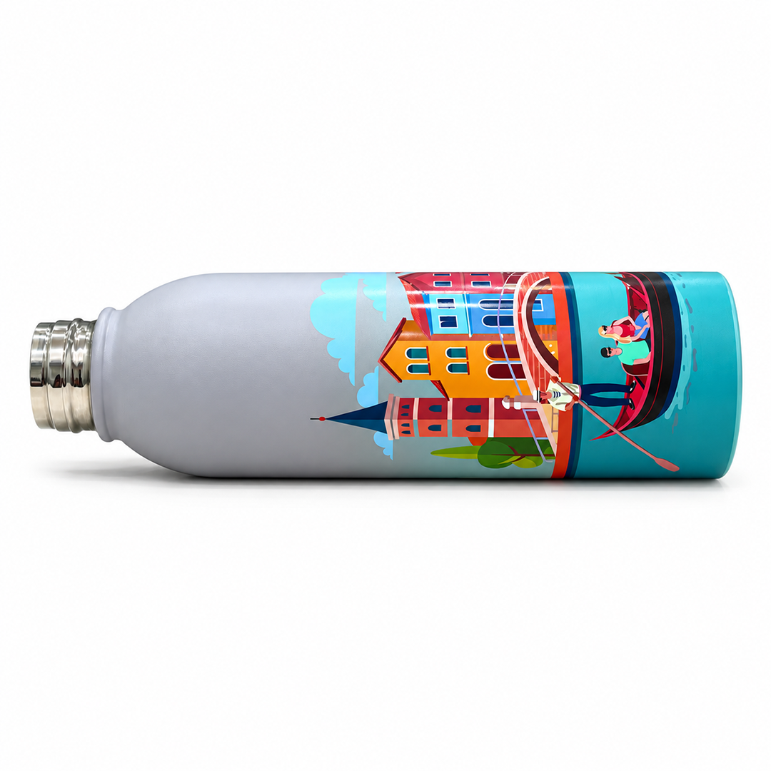 Splash French Riviera Escape UV Printed Vacuum Bottle | 6 Hours Hot & 12 Hours Cold
