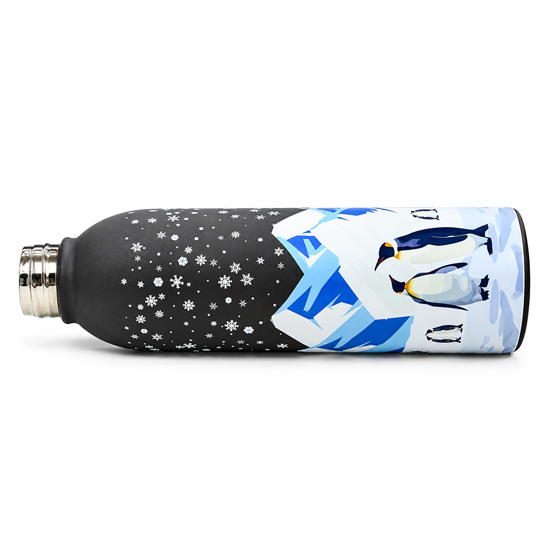Splash Antarctic Penguin Shores Garden UV Printed Vacuum Bottle | 6 Hours Hot & 12 Hours Cold