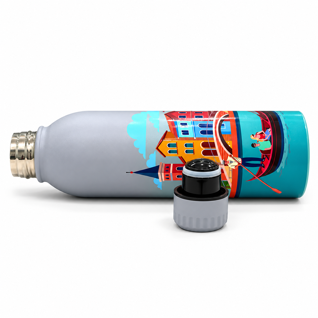 Splash French Riviera Escape UV Printed Vacuum Bottle | 6 Hours Hot & 12 Hours Cold
