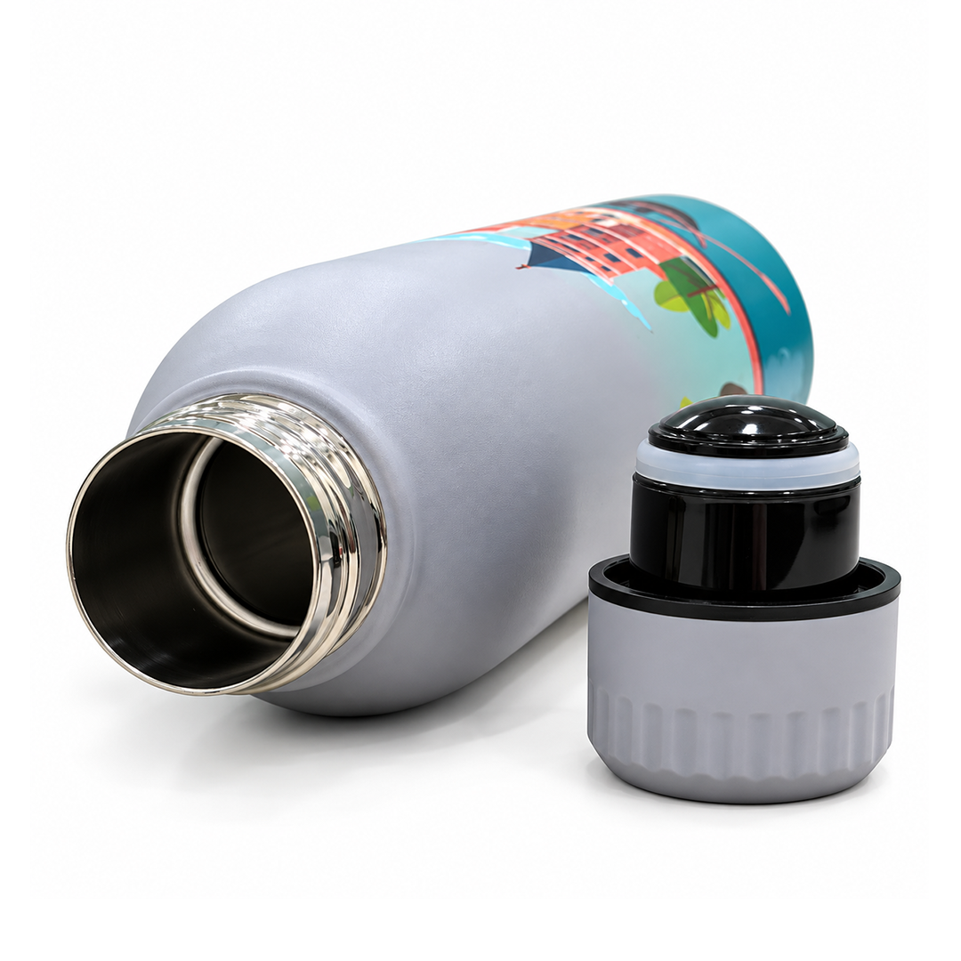 Splash French Riviera Escape UV Printed Vacuum Bottle | 6 Hours Hot & 12 Hours Cold