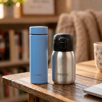 Mojo 180 ML(Silver) & Mini 130 ML(Blue) Vacuum Bottle Combo