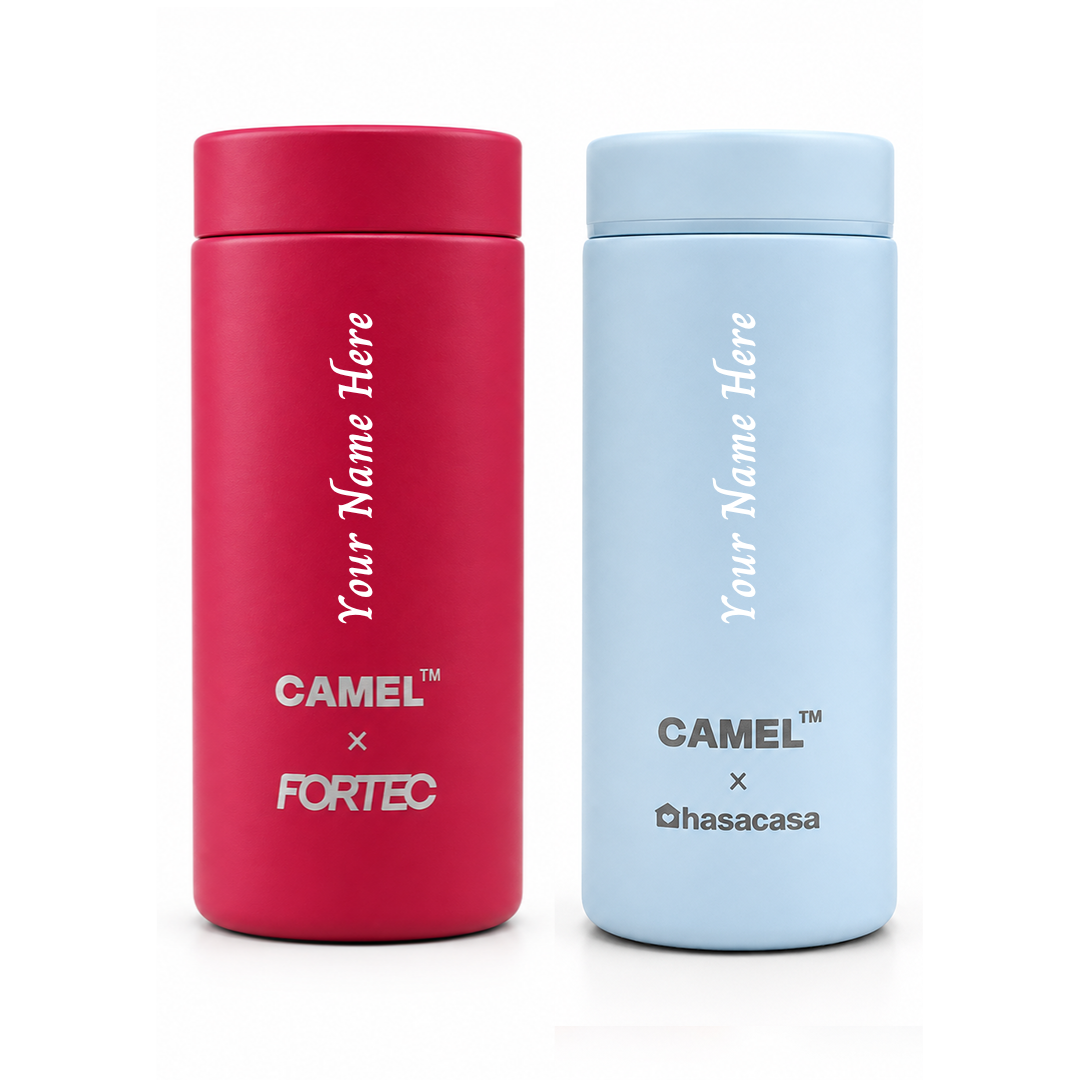Personalised Ample Pocket Size Mini Vacuum Flask - Set of 2