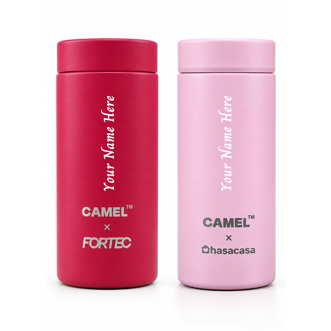 Personalised Ample Pocket Size Mini Vacuum Flask - Set of 2