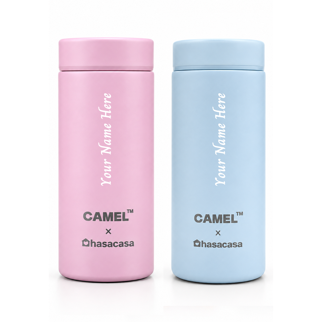 Personalised Ample Pocket Size Mini Vacuum Flask - Set of 2