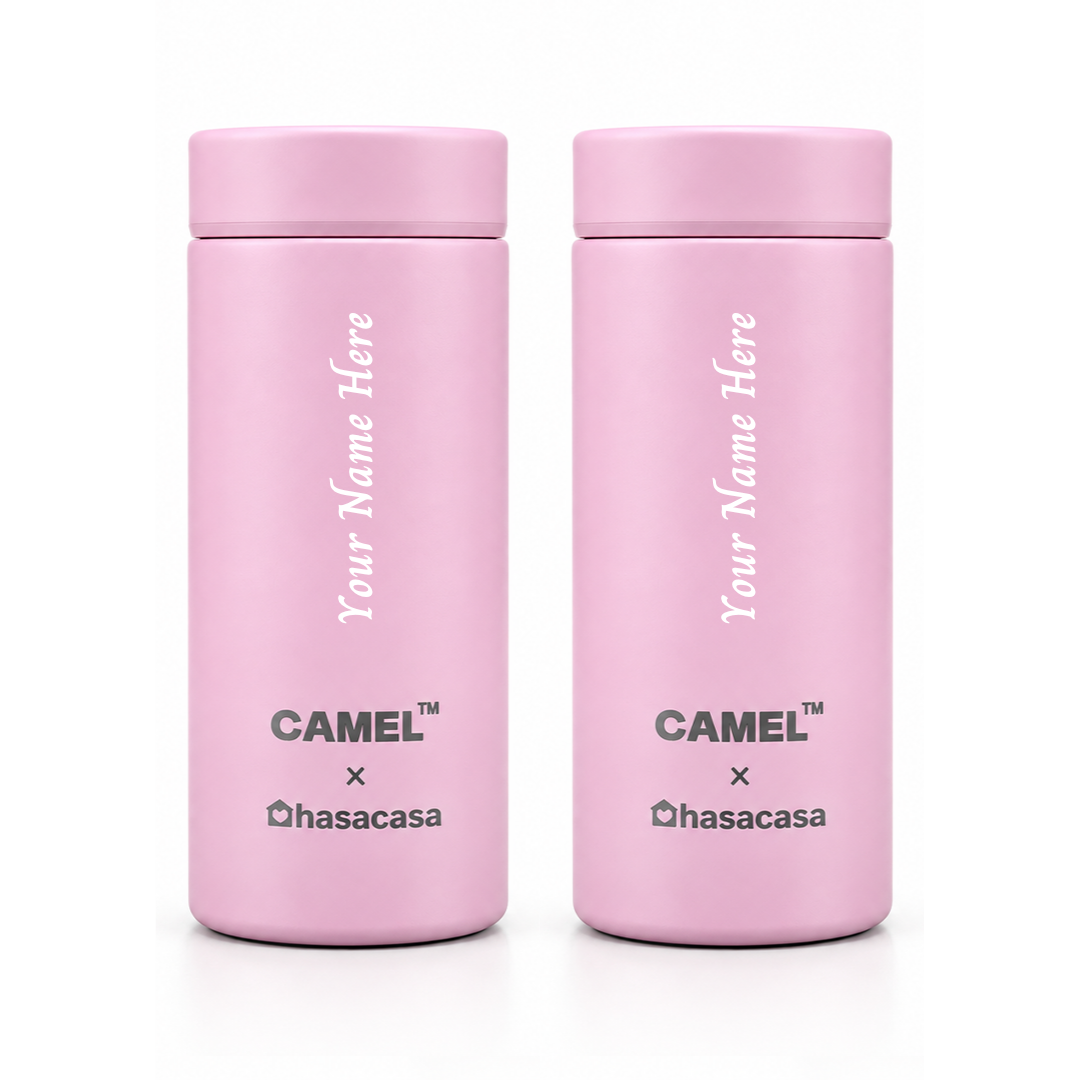 Personalised Ample Pocket Size Mini Vacuum Flask - Set of 2