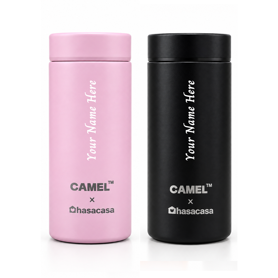 Personalised Ample Pocket Size Mini Vacuum Flask - Set of 2