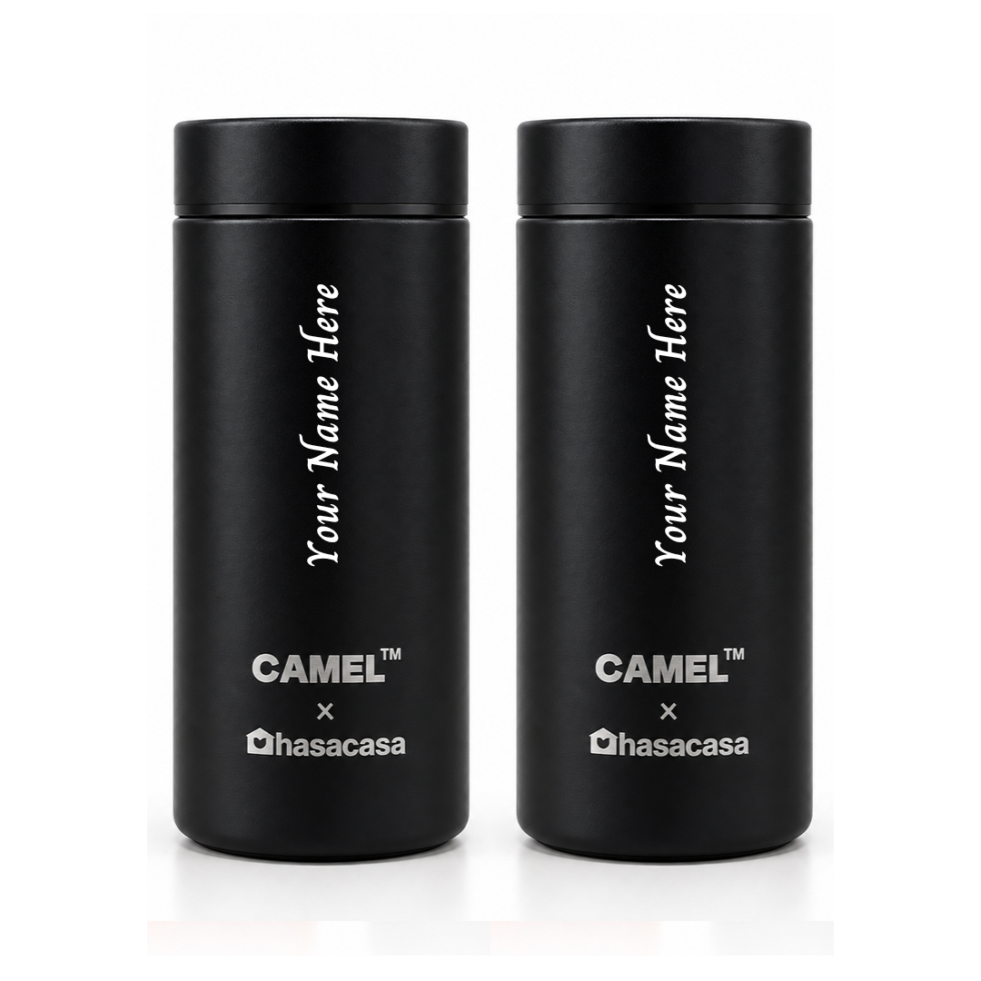 Personalised Ample Pocket Size Mini Vacuum Flask - Set of 2