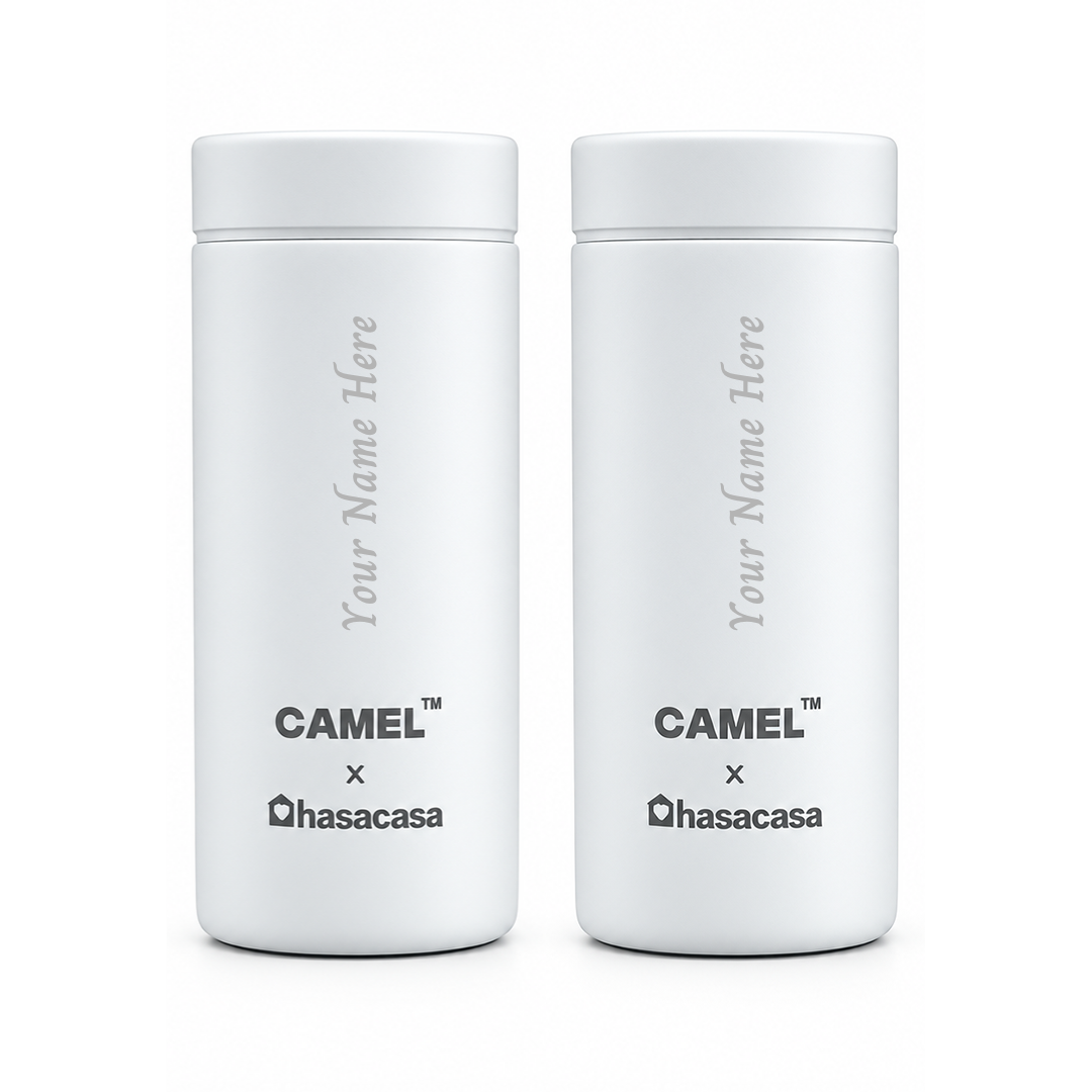 Personalised Ample Pocket Size Mini Vacuum Flask - Set of 2