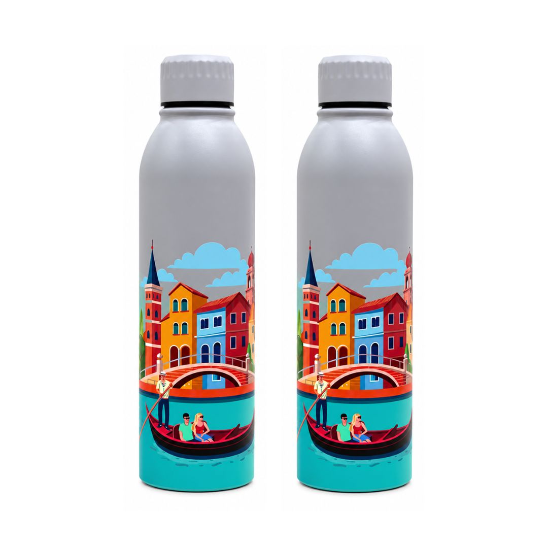 Splash French Riviera Escape UV Printed Vacuum Bottle | 6 Hours Hot & 12 Hours Cold