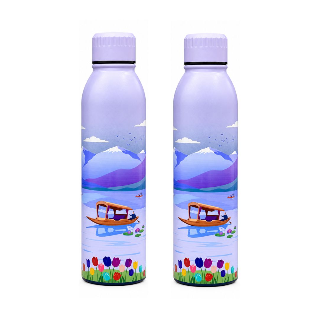 Splash Kashmir’s Tulip Garden UV Printed Vacuum Bottle | 6 Hours Hot & 12 Hours Cold