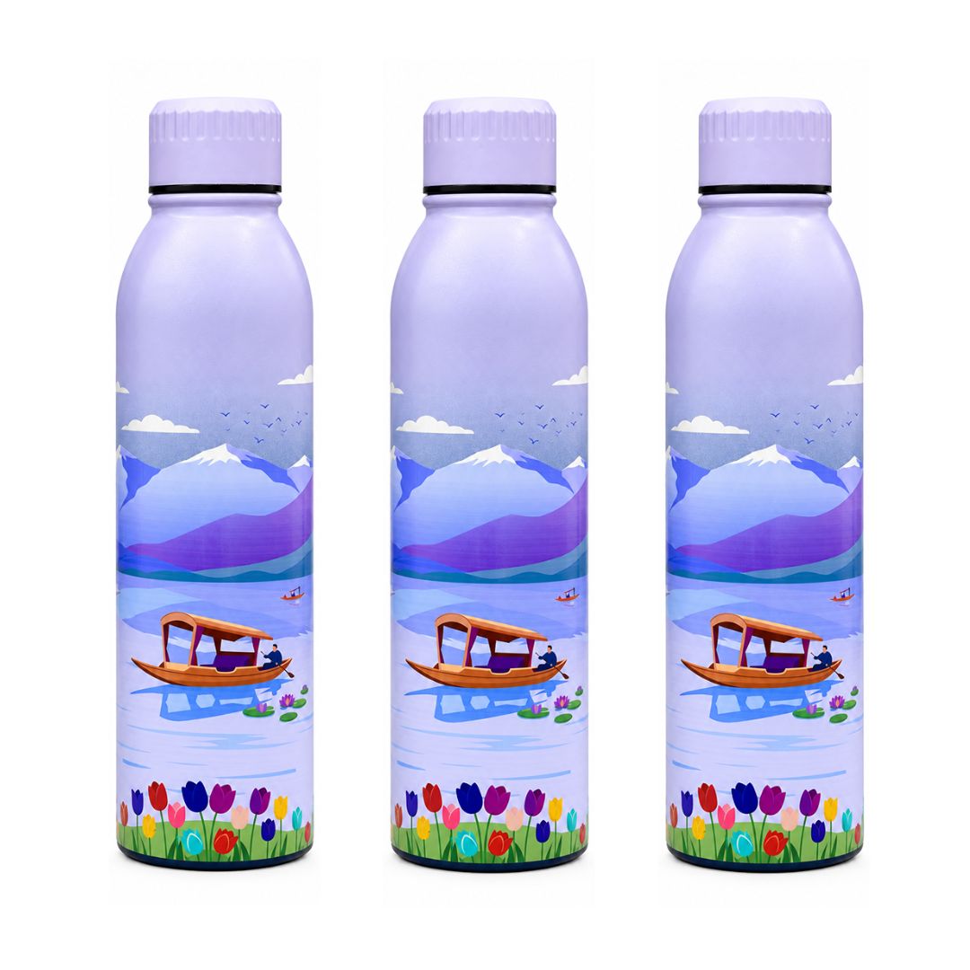 Splash Kashmir’s Tulip Garden UV Printed Vacuum Bottle | 6 Hours Hot & 12 Hours Cold