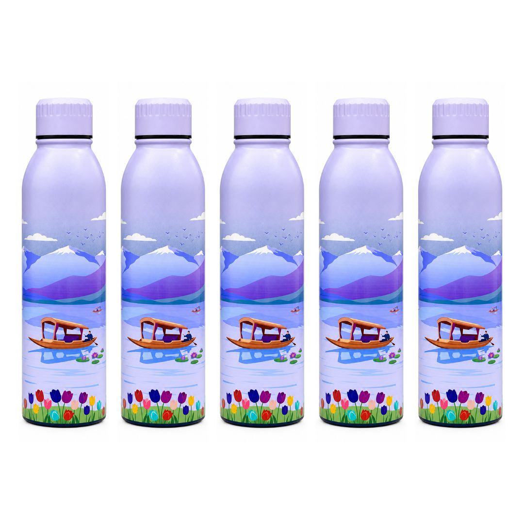 Splash Kashmir’s Tulip Garden UV Printed Vacuum Bottle | 6 Hours Hot & 12 Hours Cold
