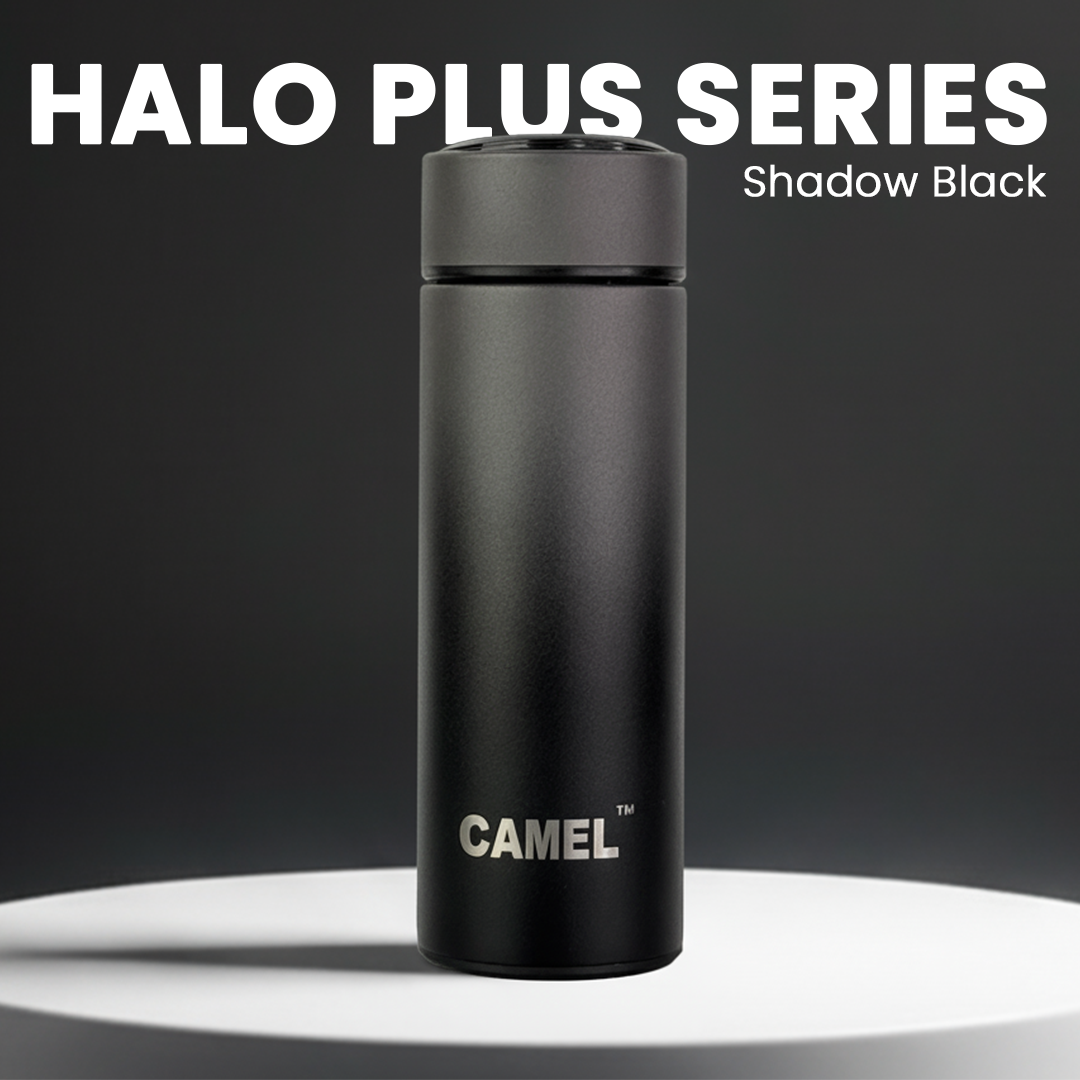 Halo Plus Vacuum Bottle - Shadow Black