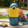 Play Kids 450ML Double Wall Vacuum Sipper Bottle with Neck Strap - Green & Yellow