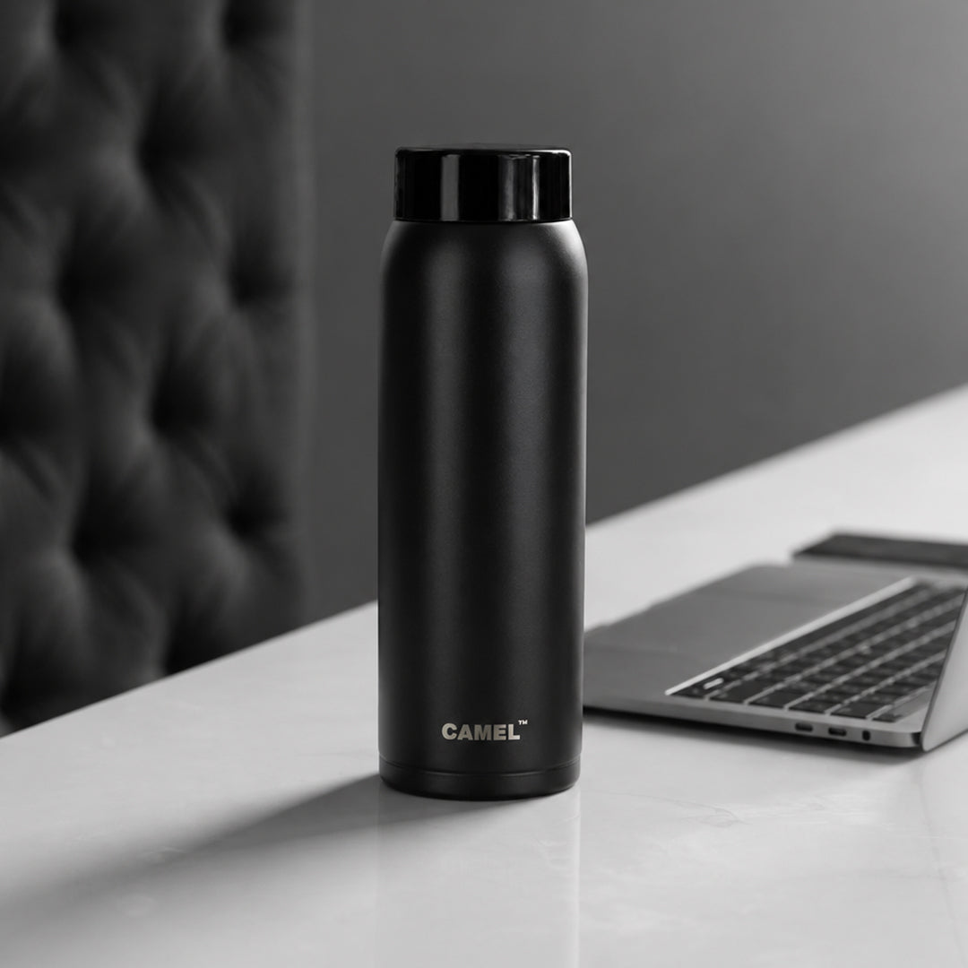 Vibrant Bright Vacuum Bottle - Black