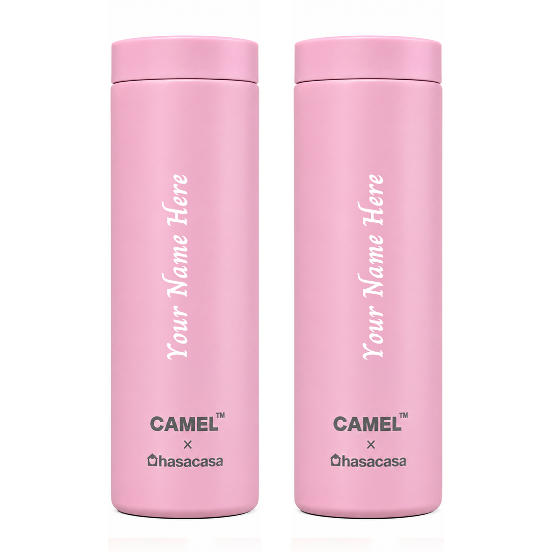 Personalised Ample Pocket Size Mini Vacuum Flask - Set of 2