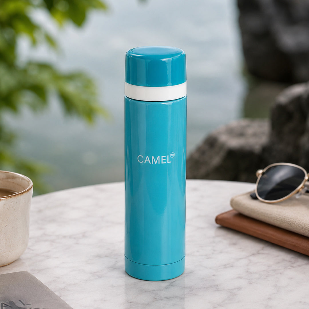 Premium Mini Vacuum Stainlees Steel Thermos - Blue