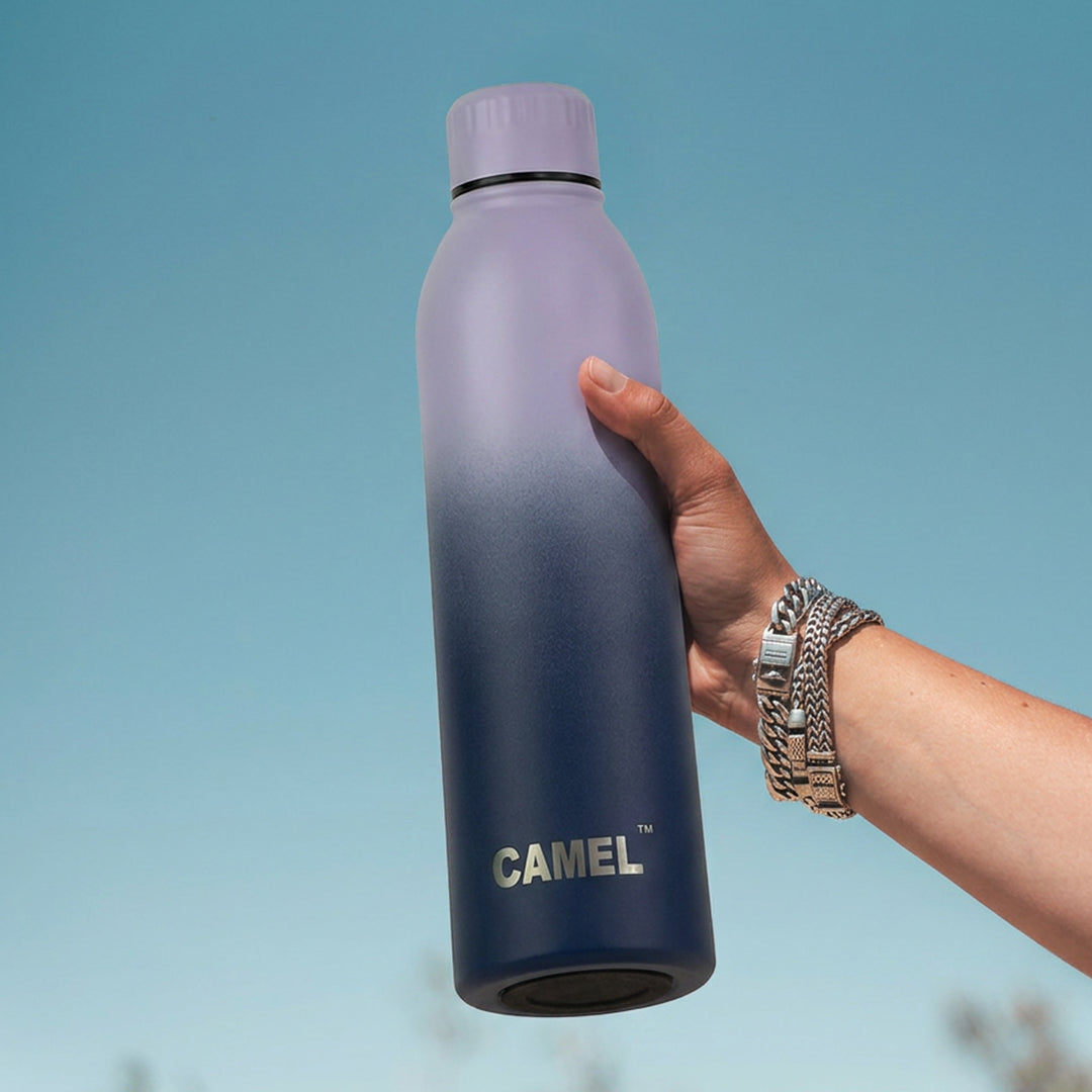Kashmiri Tulip Garden Aura Plus Double Wall Vacuum Bottle - 6 Hours Hot & 12 Hours Cold