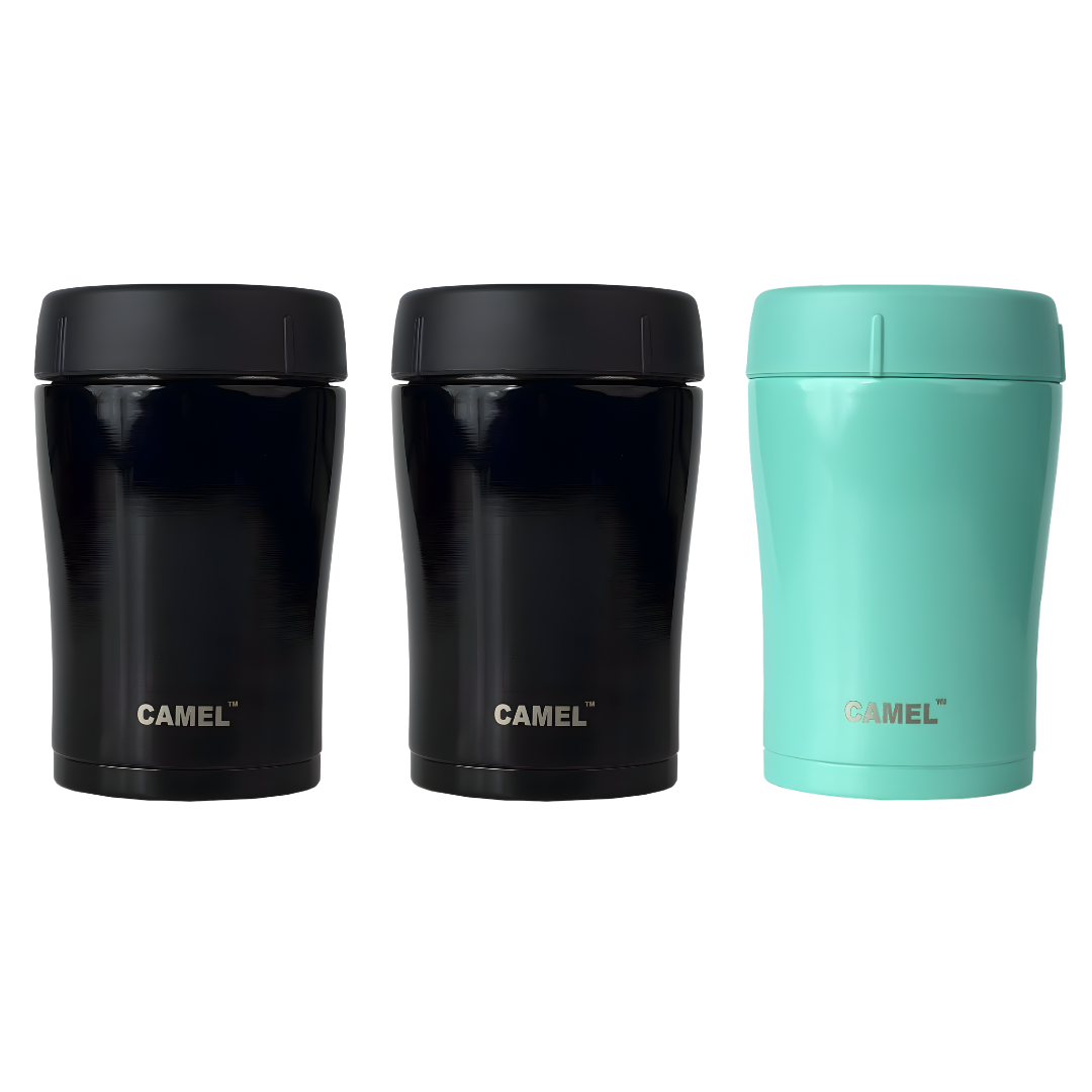 Trendy Stainless Steel Vacuum Insulated Food Jar 400ml - Set of 3