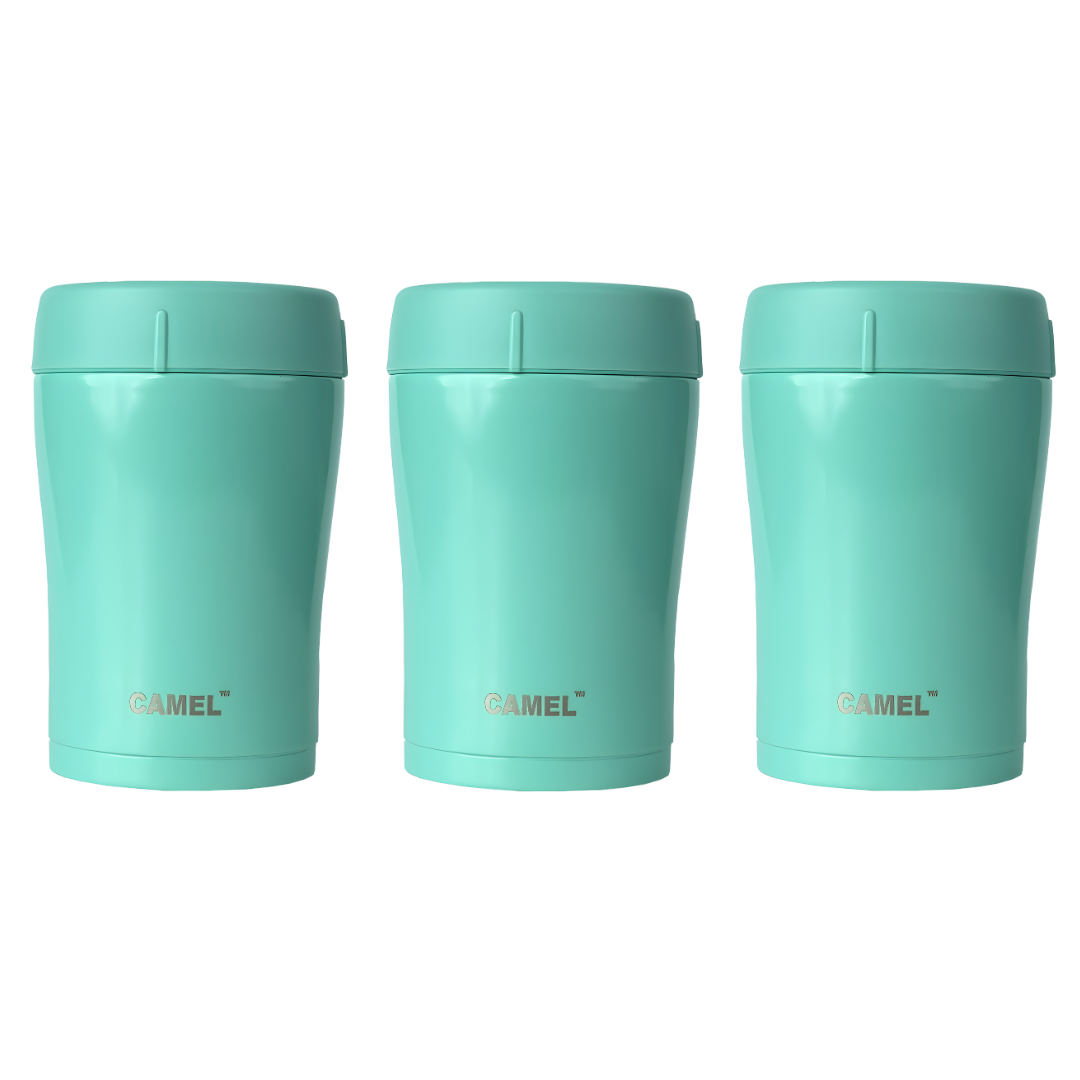 Trendy Stainless Steel Vacuum Insulated Food Jar 400ml - Set of 3