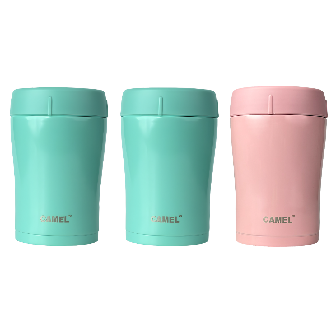 Trendy Stainless Steel Vacuum Insulated Food Jar 400ml - Set of 3