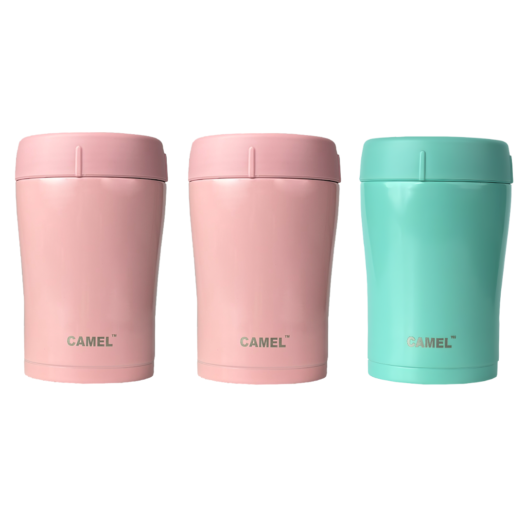 Trendy Stainless Steel Vacuum Insulated Food Jar 400ml - Set of 3