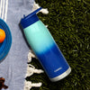 Spark Blue Ombre 1000ML Double Wall Vacuum Bottle - Hot Upto 6 Hrs & Cold Upto 12 Hrs