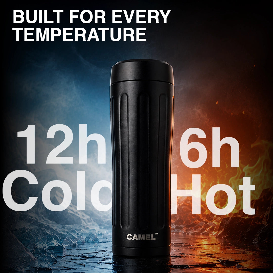 Milo Champions Trophy Vacuum Bottle | Black | 6 Hours Hot & 12 Hours Cold