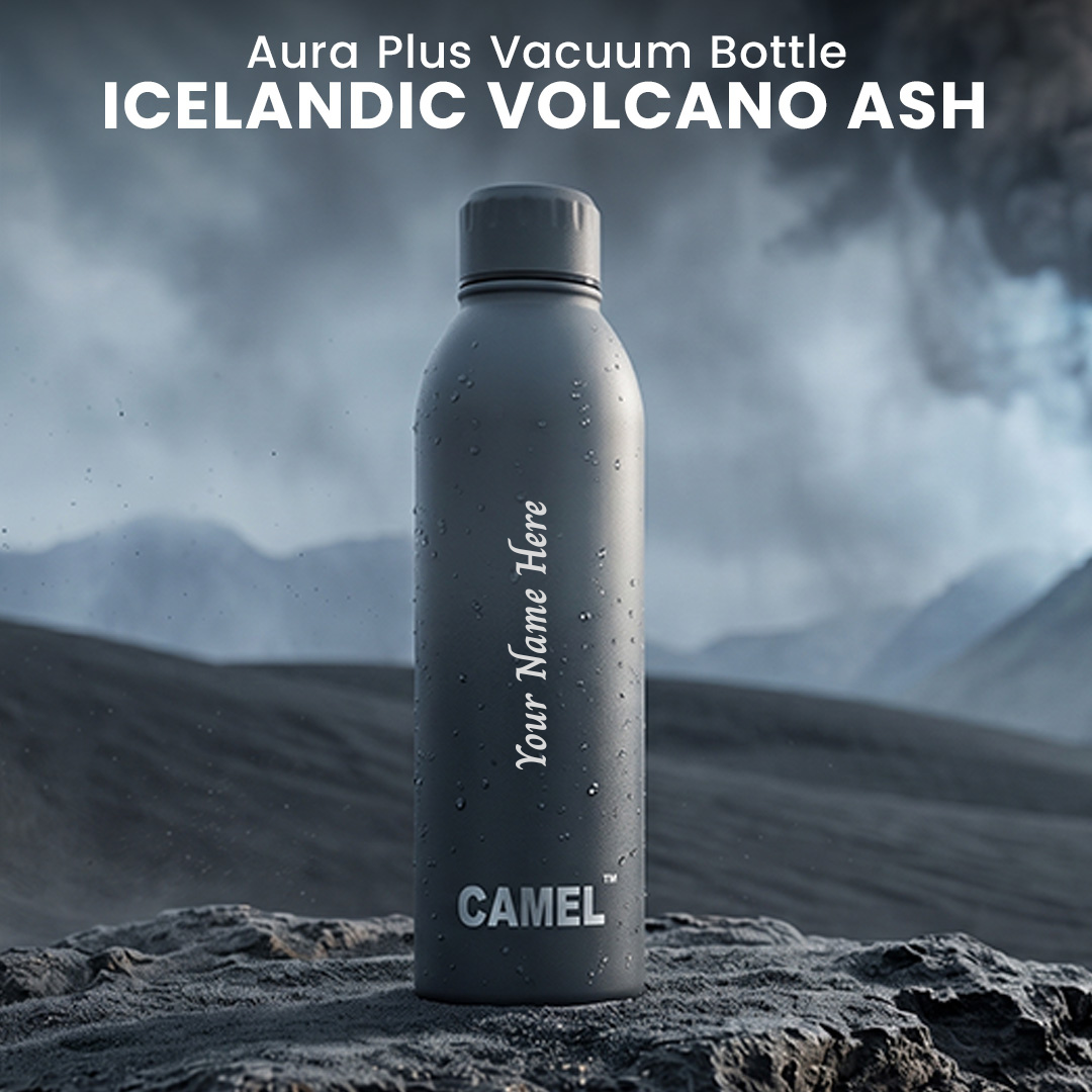 Personalised Icelandic Volcano Ash Aura Plus Double Wall Vacuum Bottle - 6 Hours Hot & 12 Hours Cold