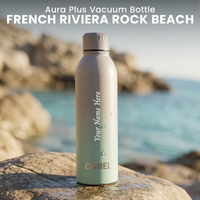 Personalised French Riviera Rock Beach Aura Plus Double Wall Vacuum Bottle - 6 Hours Hot & 12 Hours Cold