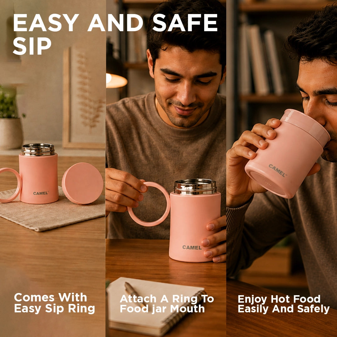 Mealmate Stainless Steel Vacuum Insulated Food Jar - Baby Pink