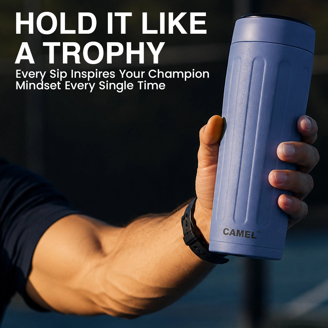 Milo Champions Trophy Vacuum Bottle | Black | 6 Hours Hot & 12 Hours Cold