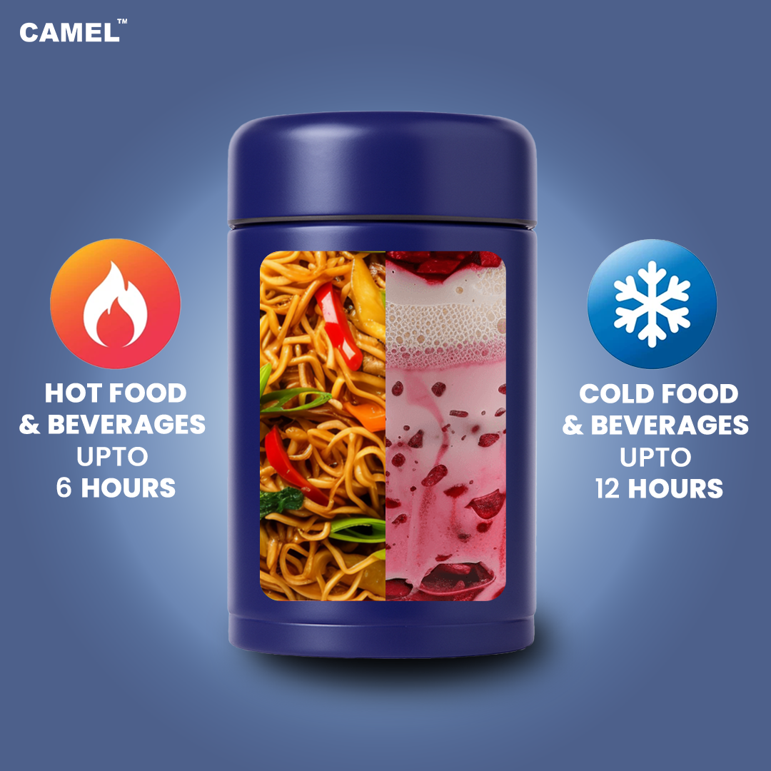 Alpha 550 ML Stainless Steel Double Wall Vacuum Insulated Food Jar - Imperial Blue