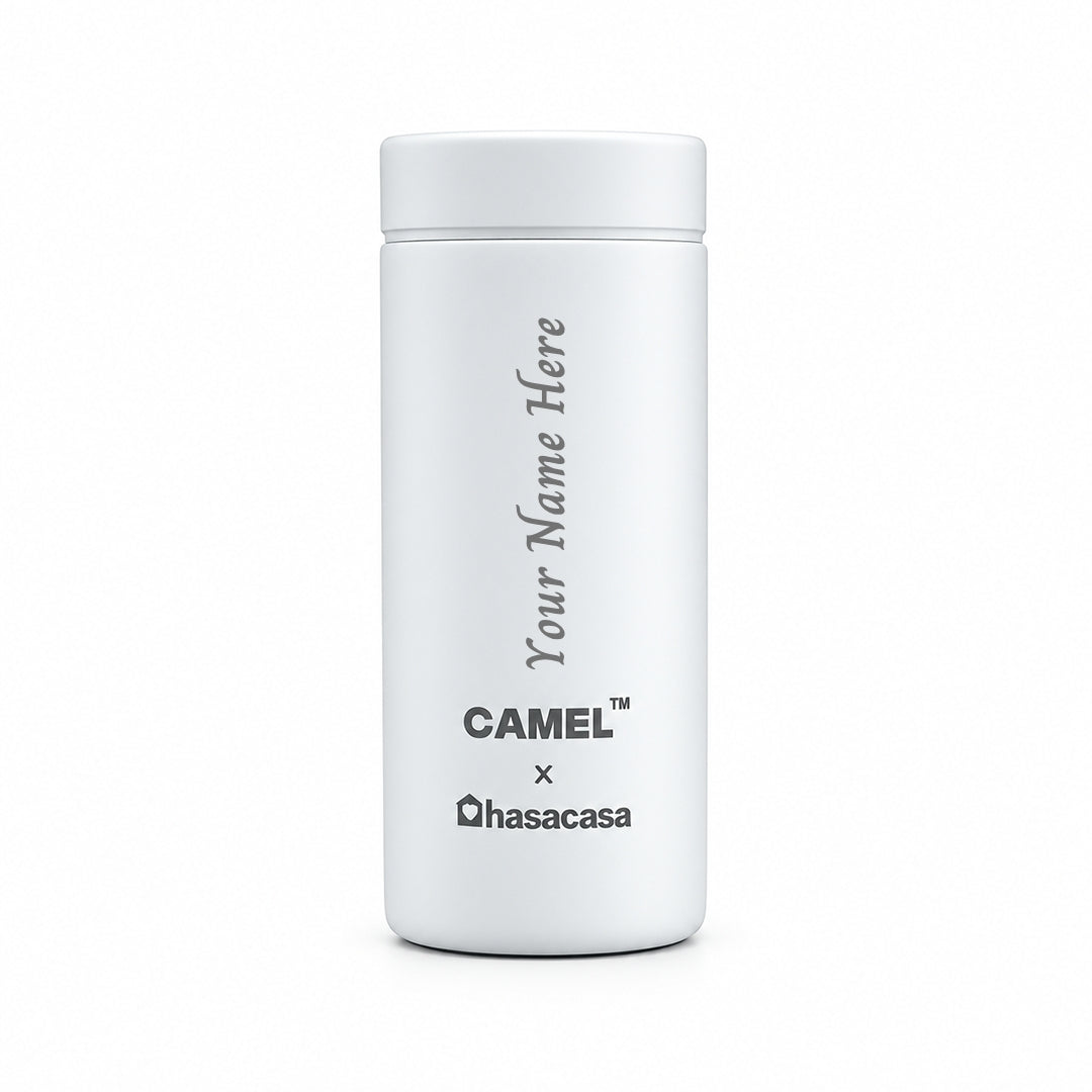 Personalised Ample Pocket Size Mini Vacuum Flask - White