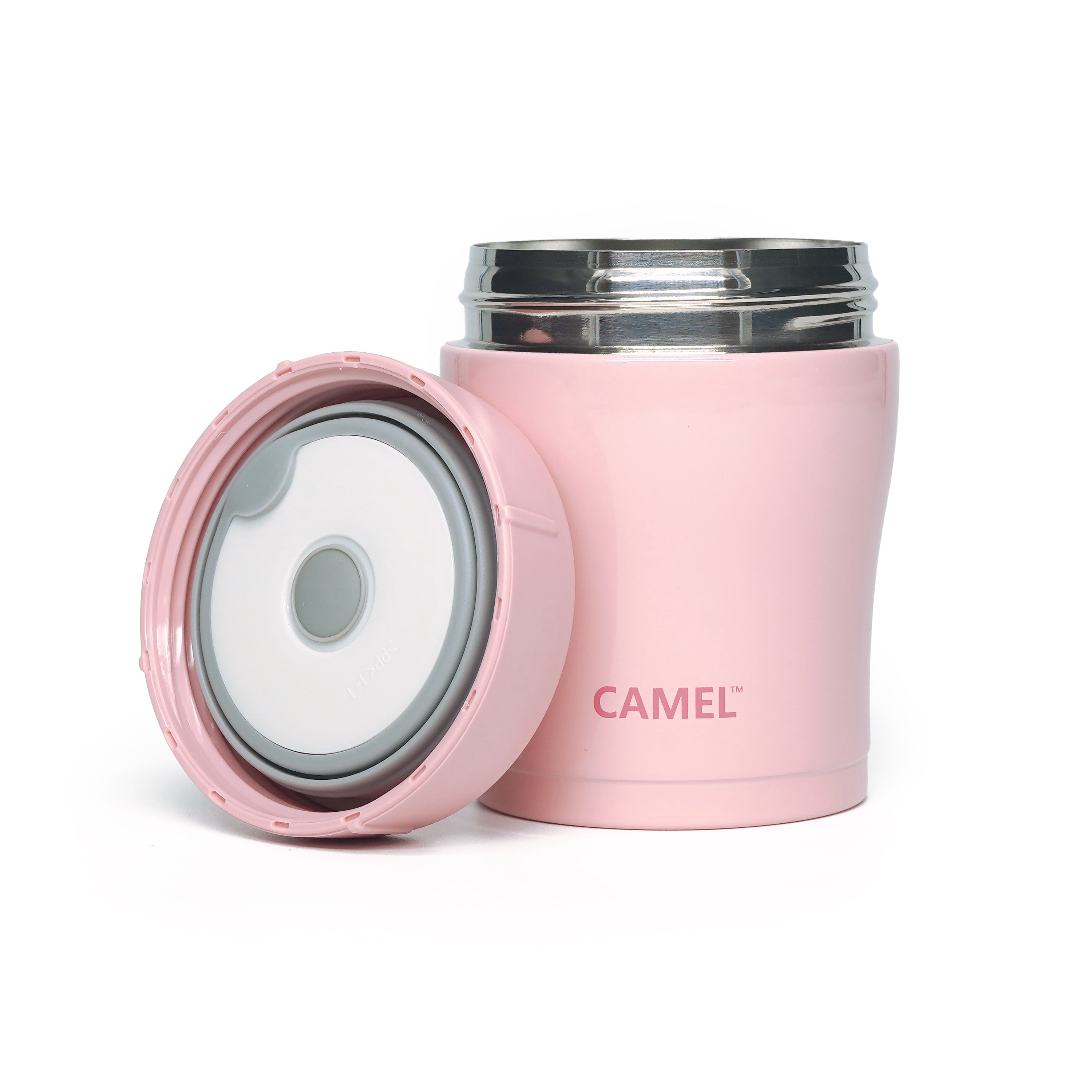 Trendy 300 ML Stainless Steel Vacuum Insulated Food Jar - Light Pink