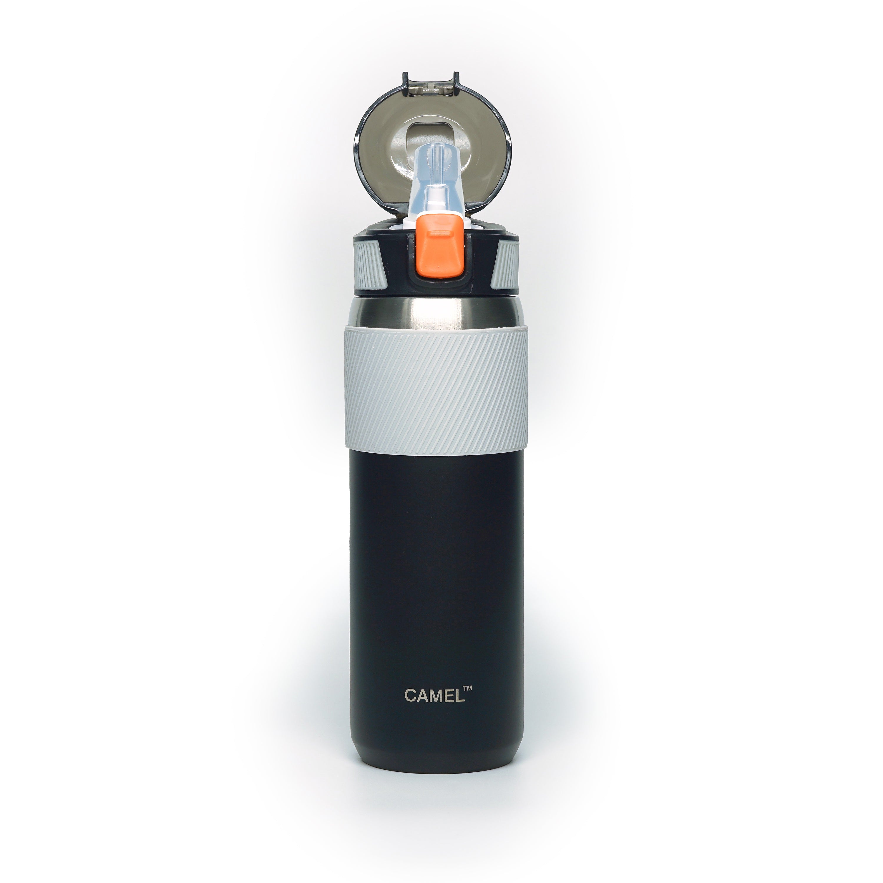Fitsip Sporty Vacuum Bottle - 600ML - Grey Black