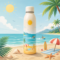 Splash Malibu Beach UV Printed Vacuum Bottle