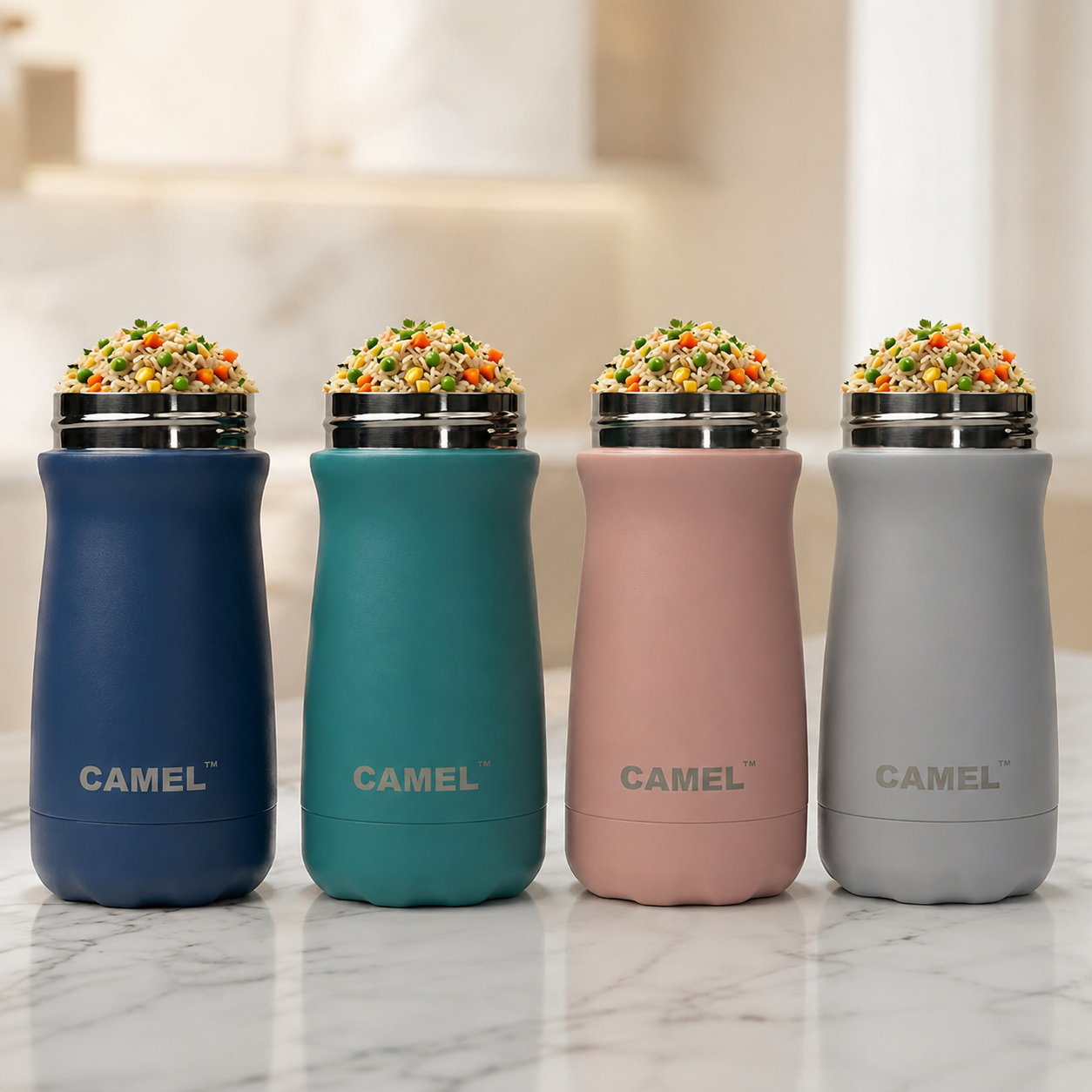 Bliss Double Wall Vacuum Food Jar - India's Bestselling Vacuum Food Jar | Pack of 4