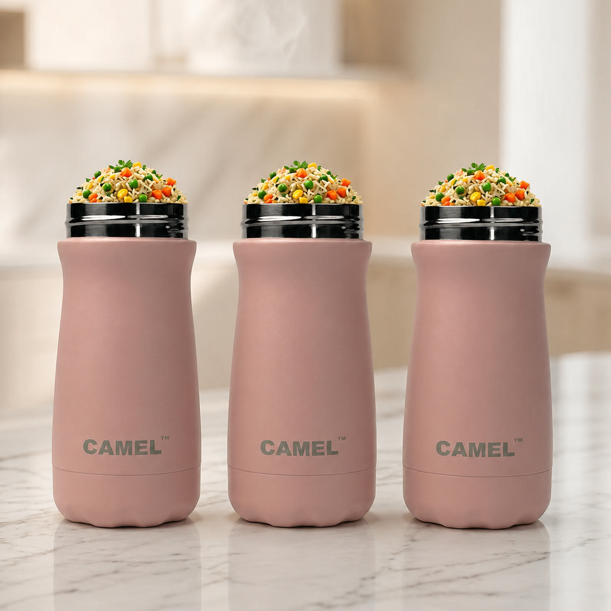 Bliss Double Wall Vacuum Food Jar - India's Bestselling Vacuum Food Jar | Pack of 3