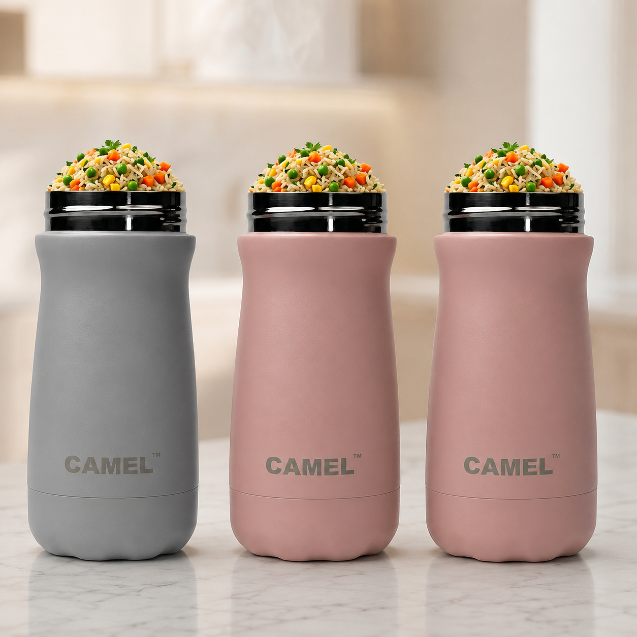 Bliss Double Wall Vacuum Food Jar - India's Bestselling Vacuum Food Jar | Pack of 3